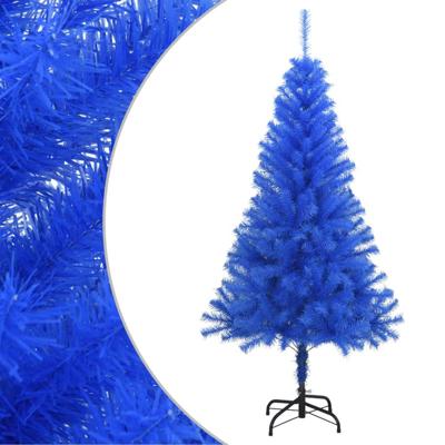 VidaXL Kunstkerstboom met standaard 120 cm pvc blauw
