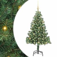 VidaXL Kerstboom met 150 led met standaard groen 150 cm pvc - thumbnail