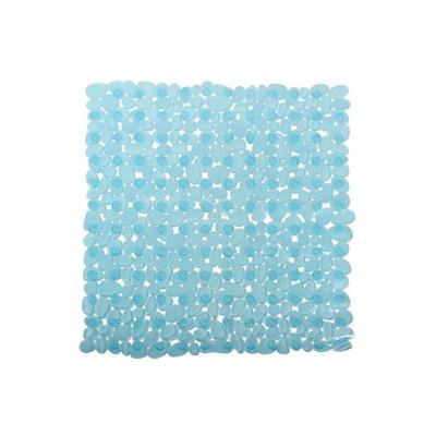 MSV Douche|bad anti-slip mat badkamer - pvc - aqua blauw - 53 x 53 cm