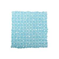 MSV Douche|bad anti-slip mat badkamer - pvc - aqua blauw - 53 x 53 cm - thumbnail