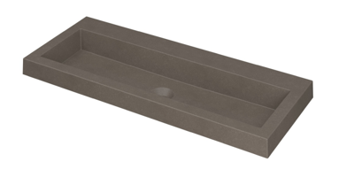 INK Dock Wastafel Quartz Zonder Kraangat - 1000x400x60 mm - Quartz Beton