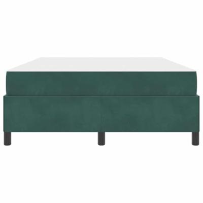 Bedframe Donkergroen, wit en groen 140 x 190 cm Fluweel