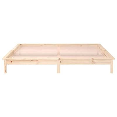 Bedframe LED massief hout 140x190 cm - thumbnail