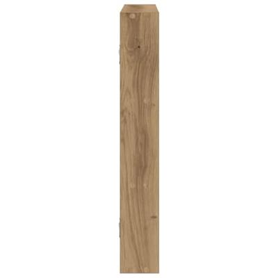 Wandschap 43x9x60 cm bewerkt hout artisanaal eikenkleurig Wandschap 43x9x60 cm bewerkt hout artisanaal eikenkleurig