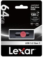 Lexar JumpDrive D300 OTG 64GB Dual Type C And Type A USB ... - thumbnail