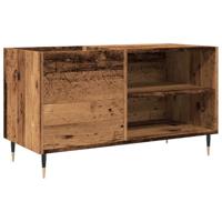 Platenkast 84,5x38x48 cm bewerkt hout oud houtkleurig - thumbnail
