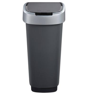 ROTHO Twist Silver - prullenbak - 50l