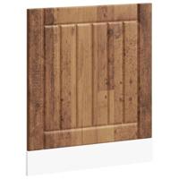 Vaatwaspaneel Lucca bewerkt hout oud houtkleurig - thumbnail