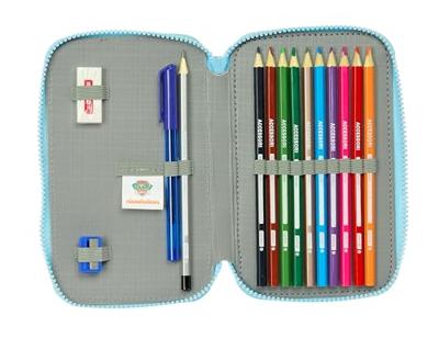 Dubbele etui The Paw Patrol Pups rule Blauw 12.5 x 19.5 x 4 cm 28 Onderdelen