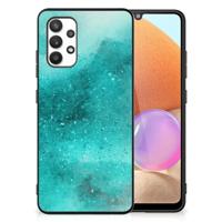 Kleurrijke Telefoonhoesje Samsung Galaxy A32 4G | A32 5G Enterprise Editie Painting Blue - thumbnail
