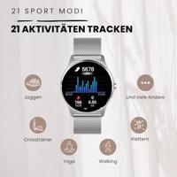 XCOAST JOLI XC PRO Smartwatch 45 mm Topas Silver - thumbnail