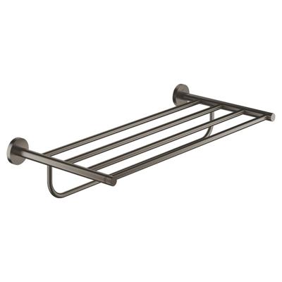 Handdoekrek GROHE Essentials Hard Graphite Geborsteld