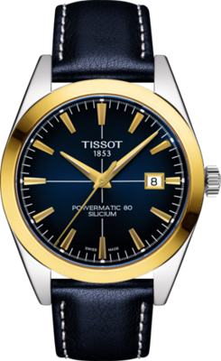 Horlogeband Tissot T9274074604101 / T610045691 Leder Blauw 20mm