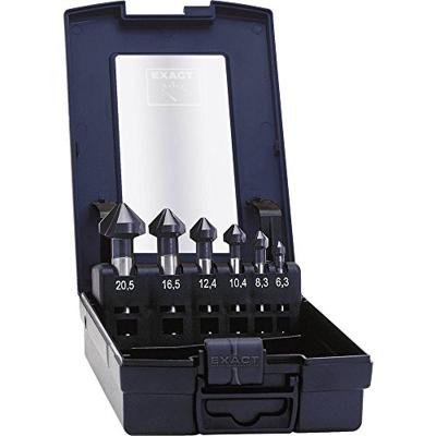 Exact 51157 Kegelverzinkboorset 6-delig 6.3 mm, 8.3 mm, 10.4 mm, 12.4 mm, 16.5 mm, 20.5 mm HSS TiAIN Cilinderschacht 1 set(s) Exact 51157 Kegelverzinkboorset 6-delig 6.3 mm, 8.3 mm, 10.4 mm, 12.4 mm, 16.5 mm, 20.5 mm HSS TiAIN Cilinderschacht 1 set(s)