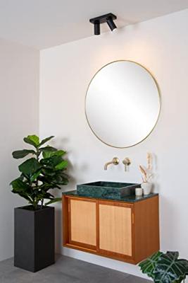 Lucide TAYLOR - Plafondspot Badkamer - LED Dim to warm - GU10 - 2x5W 2200K/3000K - IP44 - Zwart