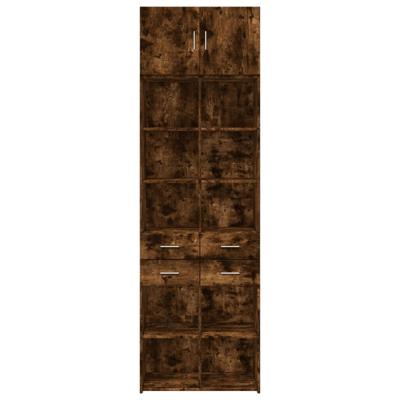 Opbergkast 70x42,5x225 cm bewerkt hout gerookt eikenkleur - thumbnail