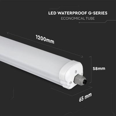 LED TL armatuur 120cm - 36 Watt 4320lm (120lm/W) - 6500K daglicht wit - Vervangt 200 Watt - Koppelbaar - IK07 - IP65 waterdicht LED TL armatuur 120cm - 36 Watt 4320lm (120lm/W) - 6500K daglicht wit - Vervangt 200 Watt - Koppelbaar - IK07 - IP65 waterdicht