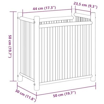 VidaXL Plantenbak 50x30x50 cm bamboe