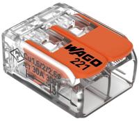 Wago Lasklem 221-612 hevelklem 2 draden voor soepele en massieve draad van 0,5 tot 6mm² - thumbnail
