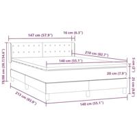 Boxspring met matras fluweel roze 140x210 cm - thumbnail