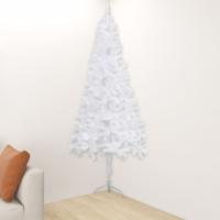 VidaXL Kunstkerstboom hoek 210 cm pvc wit - thumbnail