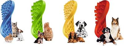 Pet + Me Multifunctionele Grooming Borstel voor Kort Haar Kat, Blauw