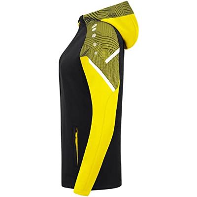 JAKO 6822D Jas Met Kap Performance Dames - Zwart/Zachtgeel - 36