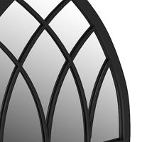 Tuinspiegel 100x45 cm ijzer zwart - thumbnail