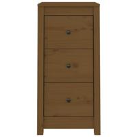 Dressoirs 2 st 40x35x80 cm massief grenenhout honingbruin - thumbnail