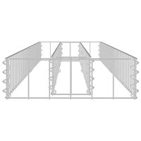 Gabion plantenbak verhoogd 180x30x10 cm gegalvaniseerd staal - thumbnail