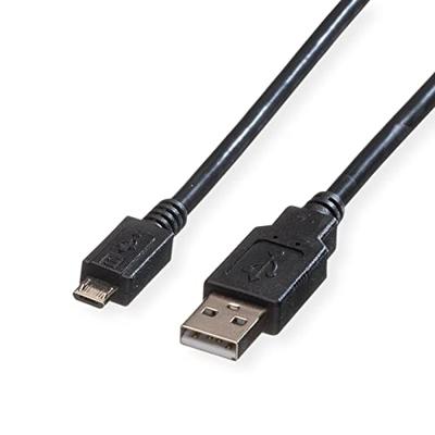 ROLINE USB 2.0 Kabel, USB A Male - Micro USB B Male, zwart, 0,15 m ROLINE USB 2.0 Kabel, USB A Male - Micro USB B Male, zwart, 0,15 m