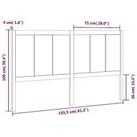 Hoofdbord 155,5x4x100 cm massief grenenhout - thumbnail