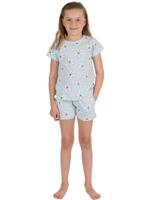 Katoenen meisjes shortama bloemen - thumbnail