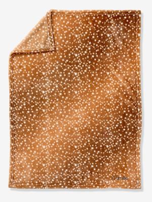 Bedrukte fleece deken. bruin, bedrukt