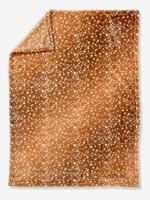 Bedrukte fleece deken. bruin, bedrukt - thumbnail