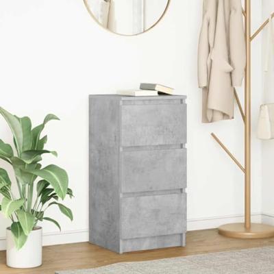 Dressoir 37,5x35x76 cm bewerkt hout betongrijs