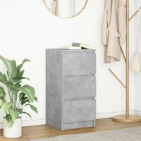 Dressoir 37,5x35x76 cm bewerkt hout betongrijs - thumbnail