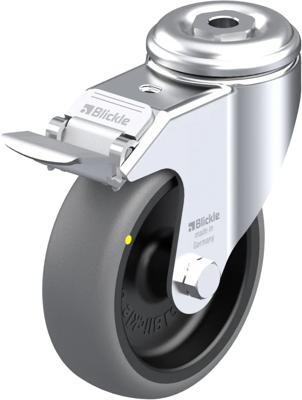 Blickle LKRA-TPA 101G-11-FI-ELS Zwenkwiel met rem Wieldiameter: 100 mm Draagvermogen (max.): 70 kg 1 stuk(s)