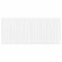 VidaXL Kantgordijn met gordijnen bloemen wit 180 x 600 cm polyester - thumbnail