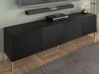 Tv-meubel SURAFU 4 deuren zwart - thumbnail