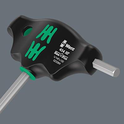 Wera 454 HF T-greep zeskant-schroevendraaier Hex-Plus met vasthoudfunctie, inch, 1/4" x 150 mm - 05023364001 Wera 454 HF T-greep zeskant-schroevendraaier Hex-Plus met vasthoudfunctie, inch, 1/4" x 150 mm - 05023364001