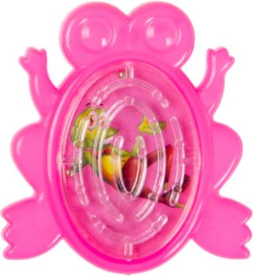 LG Imports geduldspelletje doolhof kikker 5 cm roze LG Imports geduldspelletje doolhof kikker 5 cm roze