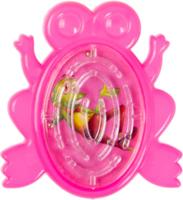 LG Imports geduldspelletje doolhof kikker 5 cm roze - thumbnail