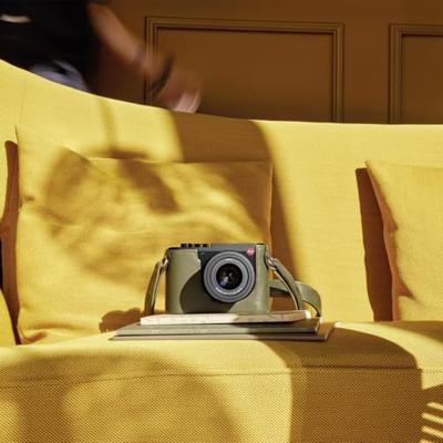 Leica 19653 Halfcase Q3, leder, olijfgroen