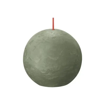 Rustieke bolkaars 6 Fresh Olive Rustieke bolkaars 6 Fresh Olive