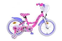 Disney minnie kinderfiets meisjes 16 inch roze twee handremmen - thumbnail