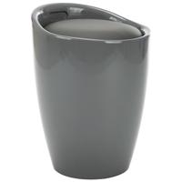 vidaXL Opbergkruk kunstleer grijs - thumbnail