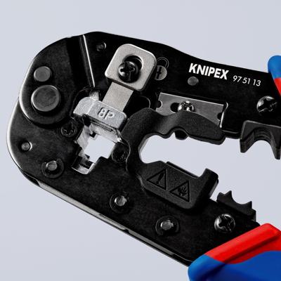 Knipex Crimpzange für RJ45-Westernstecker 97 51 13 Krimptang