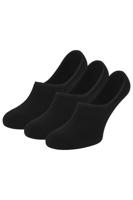 Teckel 3-pack - Invisible Footies sokken met badstof zool - Kousenvoetjes voor dames en heren - Katoen Sokken voor in loafers - 42 - Zwart - 42 - - thumbnail