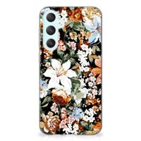 TPU Case voor Samsung Galaxy S23 FE Dark Flowers - thumbnail